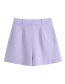 Fashion Purple Pleated Shorts
