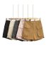 Fashion Coffee Color Polyester Pocket Cargo Shorts