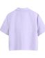 Fashion Purple Polyester Button Lapel Short Sleeves