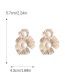 Fashion Style Six Alloy Flower Heart Stud Earrings