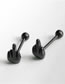 Fashion Black Single Stainless Steel Middle Finger Puncture Tongue Nail (single)