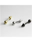Fashion Golden Single Titanium Steel Pointed Cone Piercing Earrings (single)