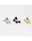 Fashion Golden Single Stainless Steel Five-pointed Star Piercing Earrings (single)