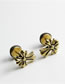 Fashion Golden Single Titanium Steel Cross Earrings (single)