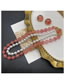 Fashion Necklace Alloy Onyx Pearl Beaded Double Layer Necklace