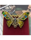 Fashion Gold Alloy Diamond Butterfly Brooch