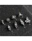 Fashion H Rigid Color Single Metal Diamond Dot Piercing Stud Earrings (single)
