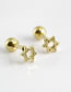 Fashion Golden Single Metal Hexagram Piercing Stud Earrings (single)