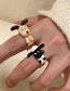 Fashion Ring-brown Dog Cartoon Oil Drip Puppy Open Ring