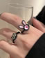 Fashion Open Ring - Black - Kitten Alloy Geometric Cat Open Ring