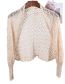 Fashion Khaki Knitted Sun Protection Shawl With Hollow Sleeves And Wheat Ears