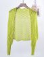 Fashion Yellow Open-sleeve Knitted Shawl