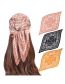 Fashion Apricot Polyester Printed Pleated Scarf