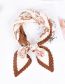 Fashion Beige Polyester Printed Pleated Scarf