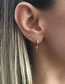 Fashion Platinum Metal Cone Hoop Earrings