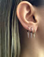 Fashion Platinum Metal Cone Hoop Earrings