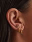 Fashion Gold Metal Oval Zirconia Hoop Earrings