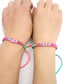 Fashion Bff Colorful Rope Bracelet Single With Card Nylon Cord Braided Alphabet Bracelet Set