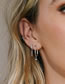 Fashion Golden Color-3 Metal Diamond Vertical Bar Earrings
