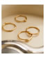 Fashion Gold Titanium Facet Ring Set