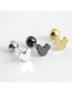 Fashion Golden Single Titanium Steel Cartoon Mickey Mouse Piercing Earrings (single)