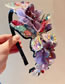 Fashion Purple Geometric Diamond Tulle Flower Butterfly Headband