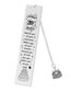Fashion 22 Bookmark Double-sided Brushed Silver Metal Alphabet Cake Long Tag Bookmark