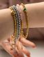 Fashion 16# Titanium Bead Beaded Bracelet