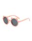 Fashion Beige Frame Gray Piece Pc Bear Round Frame Folding Sunglasses