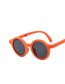 Fashion Orange Frame Gray Slice Pc Folding Round Frame Sunglasses