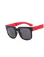 Fashion Black Frame Red Leg Gray Film Pc Square Large Frame Sunglasses