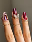 Fashion 3# Metal Zirconia Fingernail Geometric Ring