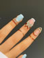 Fashion 4# Metal Zirconia Fingernail Geometric Ring