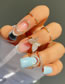 Fashion 9# Metal Zirconia Fingernail Geometric Ring
