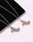 Fashion Gold Alloy Diamond Butterfly Necklace