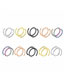 Fashion 0.8*6_color Stainless Steel Spiral Piercing Nose Ring