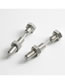 Fashion Just Color Single Stainless Steel Screw Earrings (single)