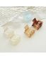 Fashion Light Coffee Frosted Square Gripper Hair Clip