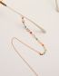 Fashion Gold Multicolored Crystal Rectangular Glasses Chain
