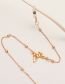 Fashion Gold Metal Hollow Butterfly Beaded Glasses Chain