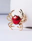 Fashion Gold Alloy Crab Brooch