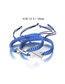 Fashion Navy Blue Cord Braided Figure 8 Bracelet