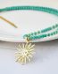 Fashion Gold Crystal Beaded Diamond Sun Necklace