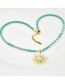 Fashion Gold Crystal Beaded Diamond Sun Necklace