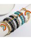 Fashion Black And White Turquoise Beads Alloy Geometric Beads Magnetic Heart Bracelet Set