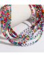 Fashion Smile Colorful Rice Bead Beaded Alphabet Necklace
