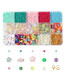 Fashion Color Acrylic Rice Beads Pearl Smiley Letter 15 Box Set Diy Material