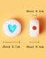 Fashion 4*7 White Plus Color (100 Packs) Acrylic Dripping Oil Love Oblate Loose Beads Diy Material