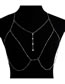 Fashion 3# Metal Diamond Geometric Chain Body Chain