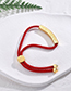 Fashion Red Rope Braided Red Rope Small Gold Bar Bracelet